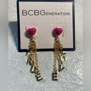 BCBGeneration True Love Dangle Earrings NWT